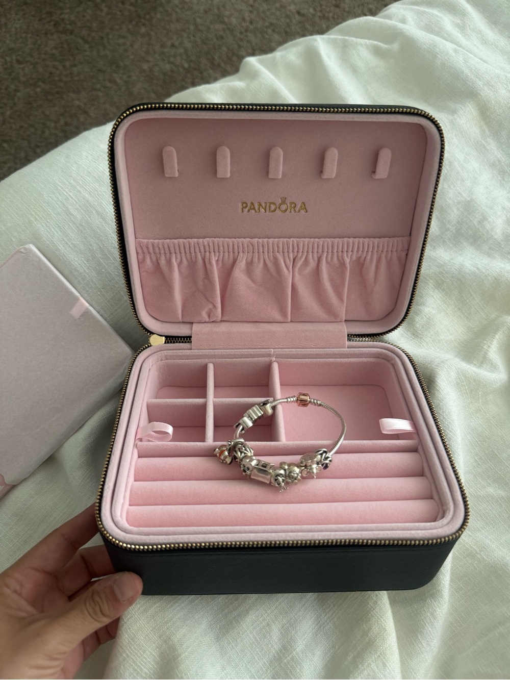 Pandora Silver Charm Bracelet and box completely new